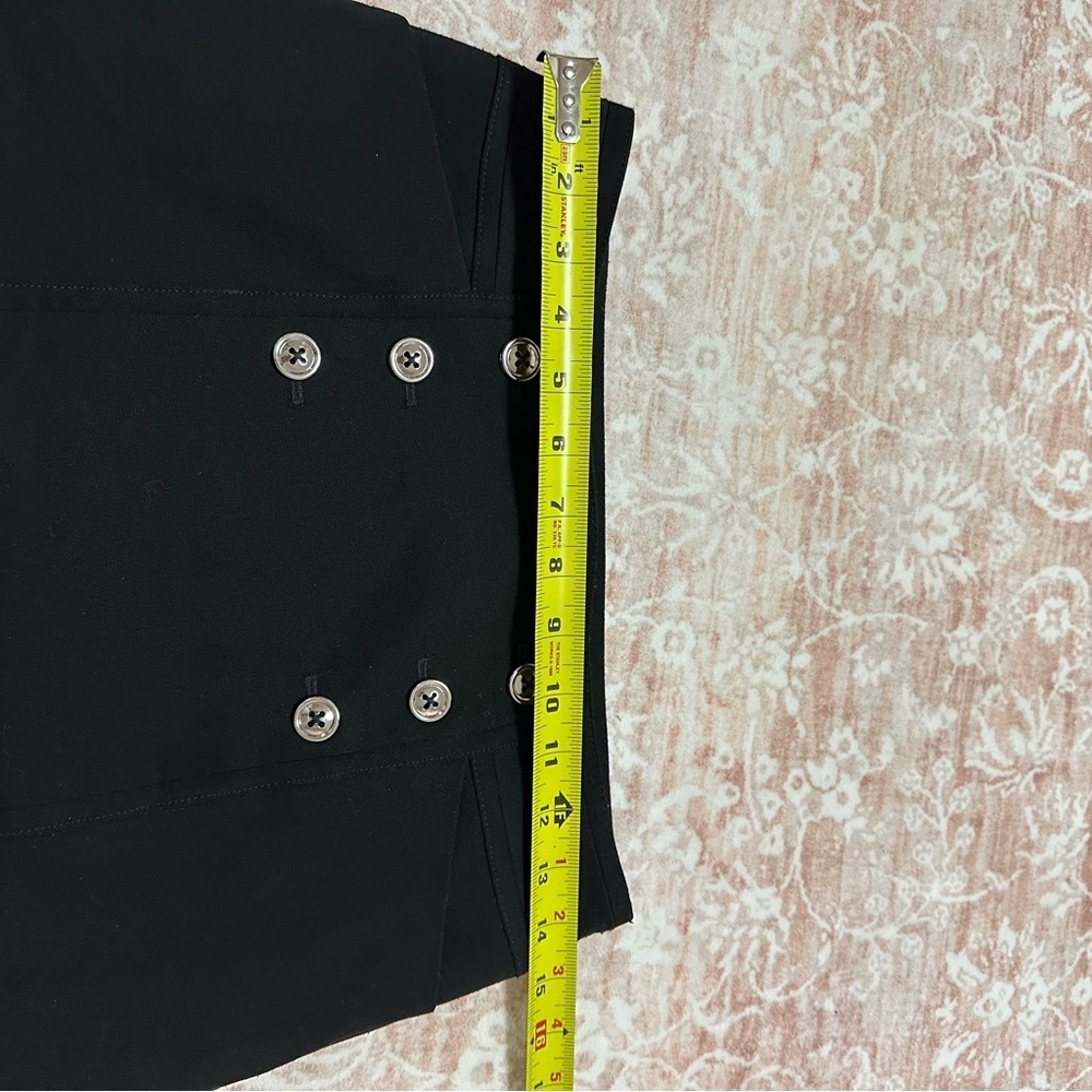 WHBM Black Mini Skirt with Buttons - Picture 7 of 9